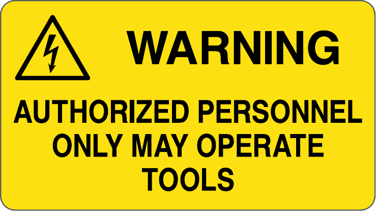 Cartello warning interventions manoeuvres or repairs may only be done 2073