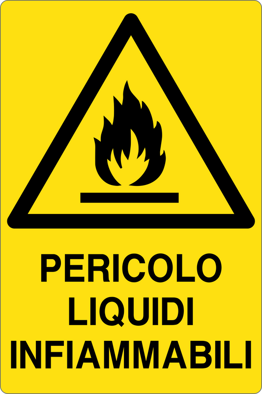 Cartello pericolo liquidi infiammabili 233