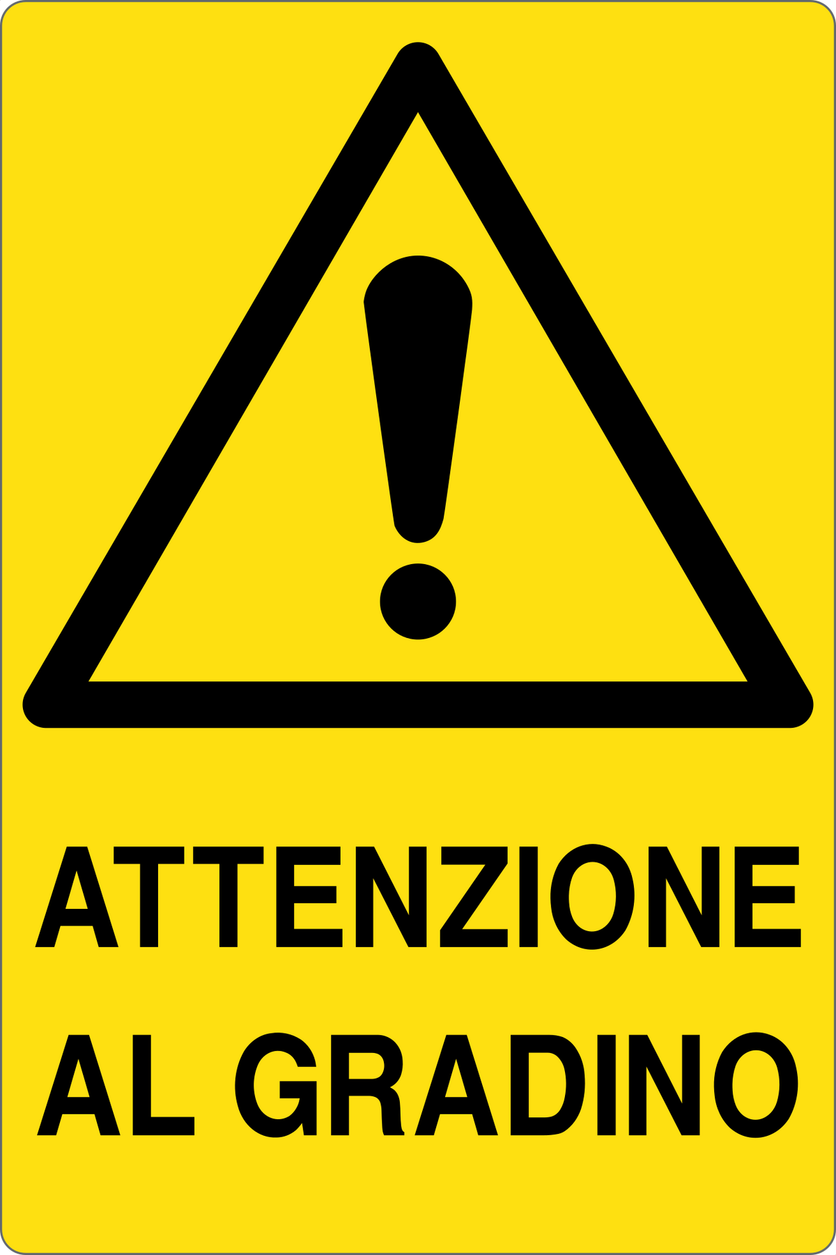 Cartello attenzione al gradino 2367