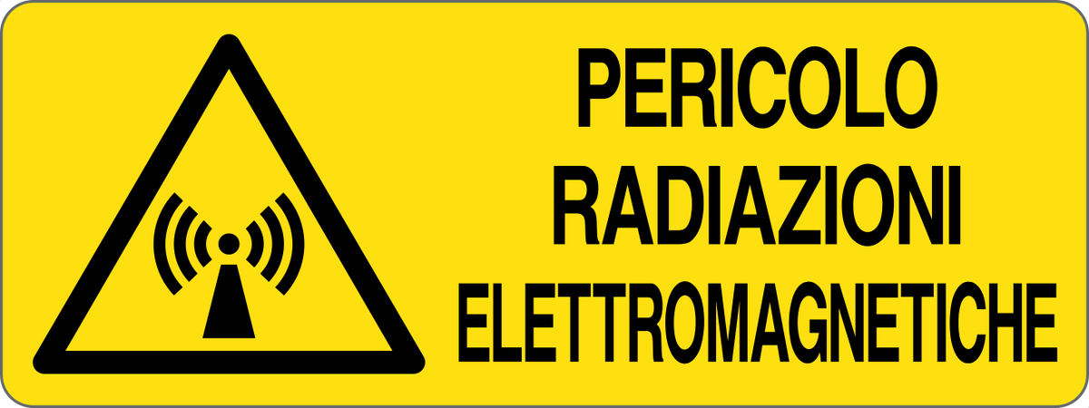 Cartello pericolo radiazioni elettromagnetiche 2375