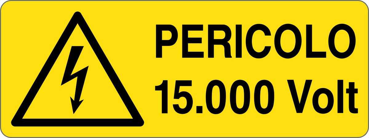 Cartello pericolo volt 15.000 253