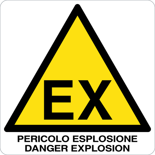 Cartello pericolo esplosione danger explosion 29791