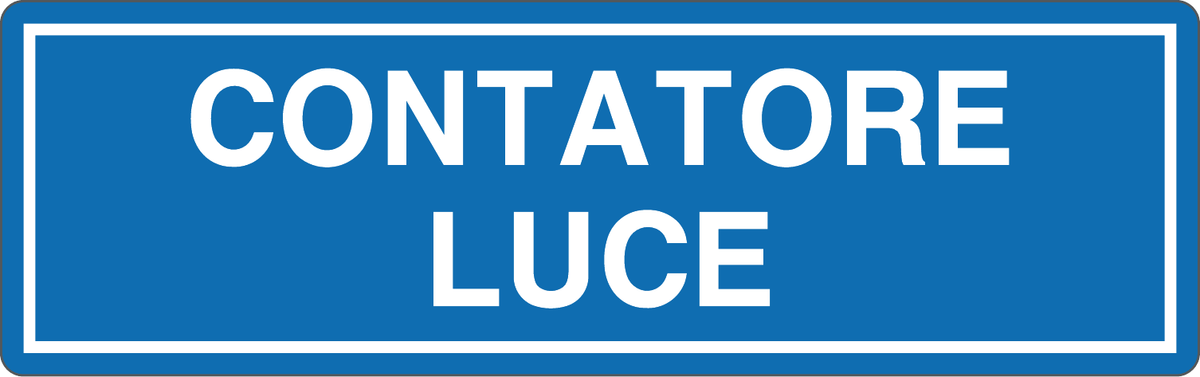 Cartello contatore luce 8002