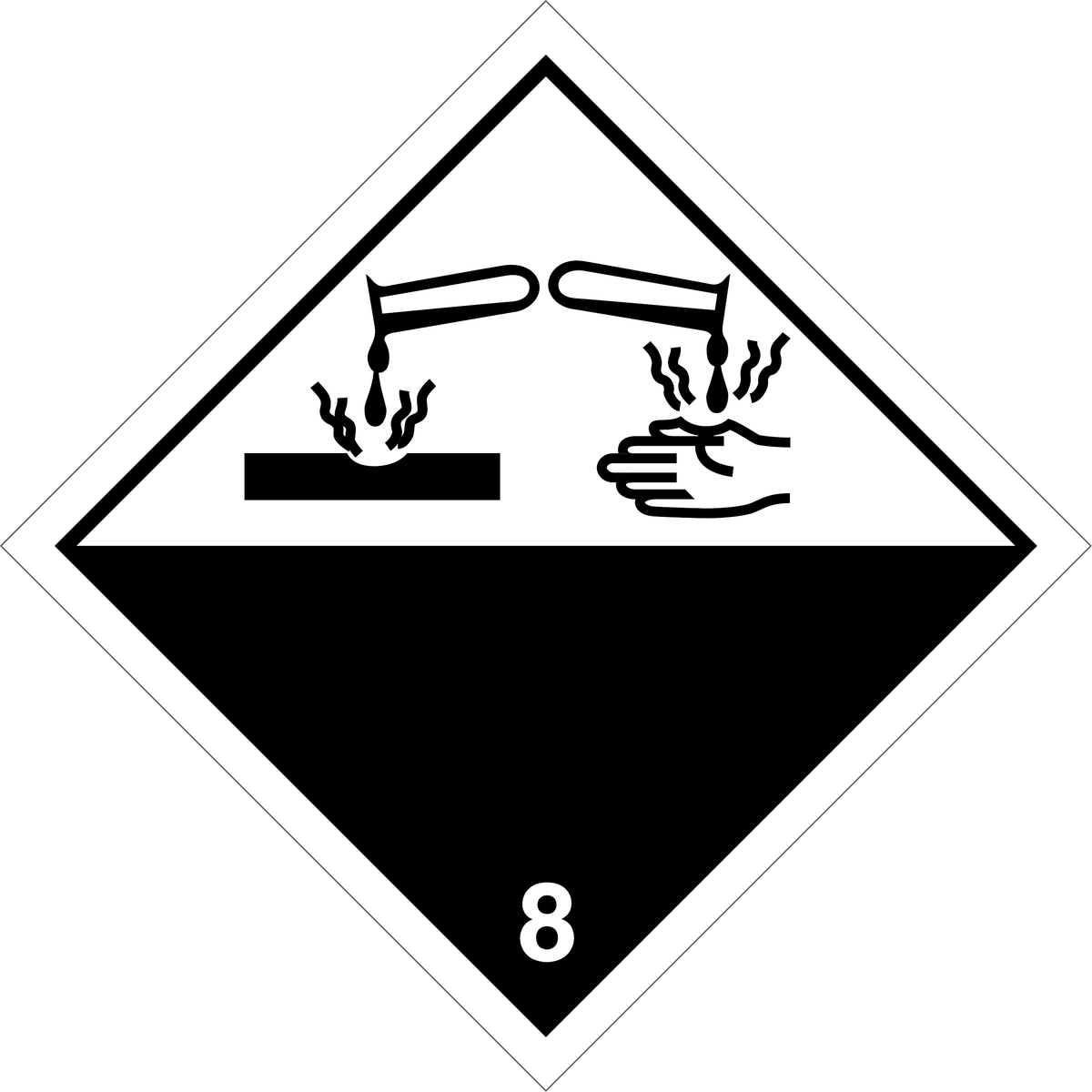 Cartello corrosivo classe 8 E-59