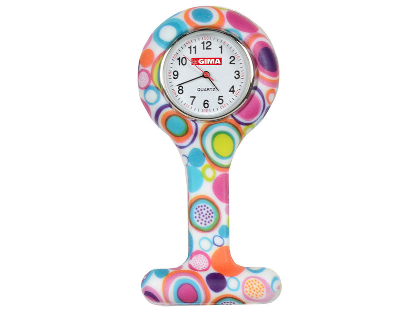 RELOJ DE ENFERMERA - redondo - patrón de burbujas