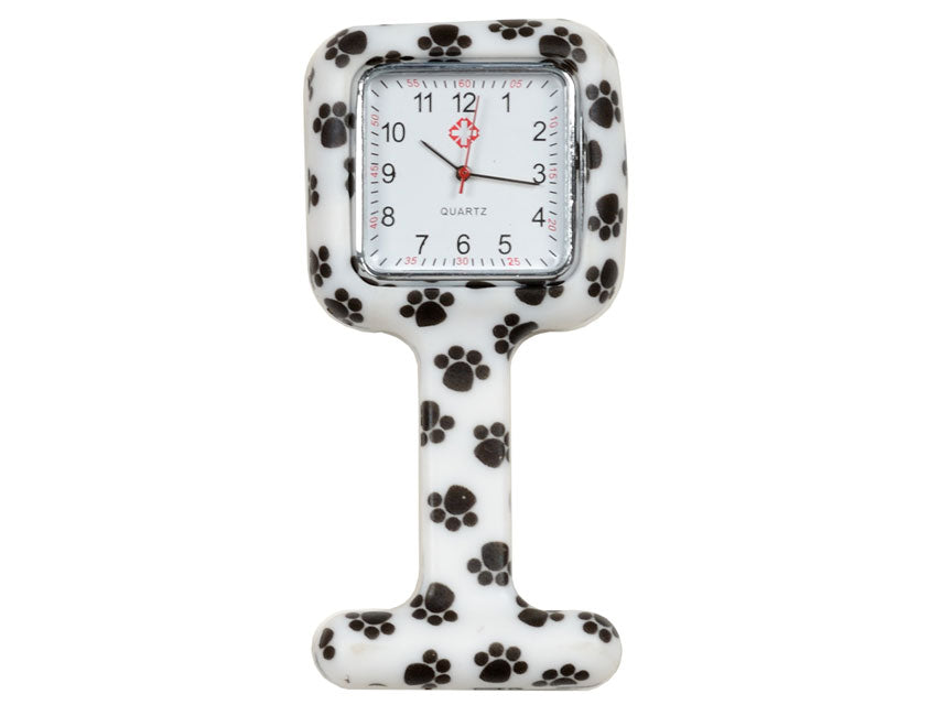 RELOJ DE ENFERMERA - cuadrado - patrón de huellas