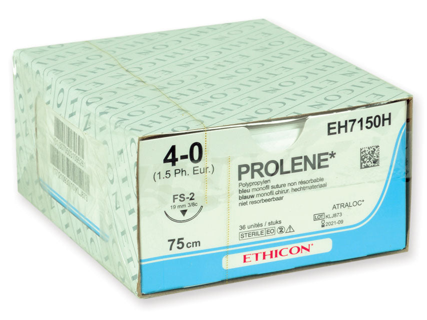 SUTURA MONOFILAMENTO ETHICON PROLENE BLUE - 4/0 ago 19 mm FS-2 75 cm