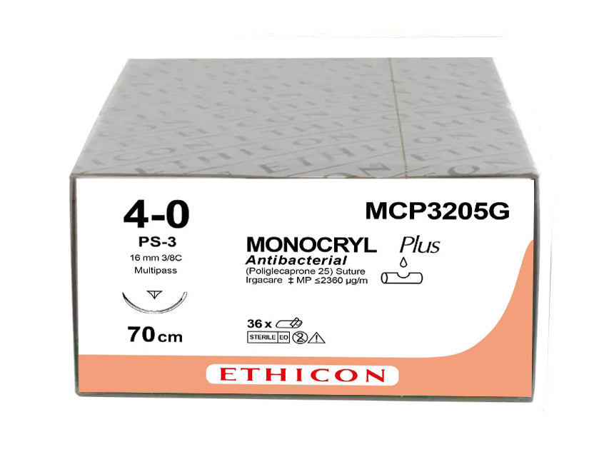 SUTURA ASSORBIBILE ETHICON MONOCRYL - 4/0 ago 16 mm