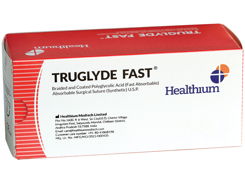 SUTURA ASS. TRUGLYDE FAST calibro 5/0, curva 1/2, ago 17 mm - 75 cm - incolore