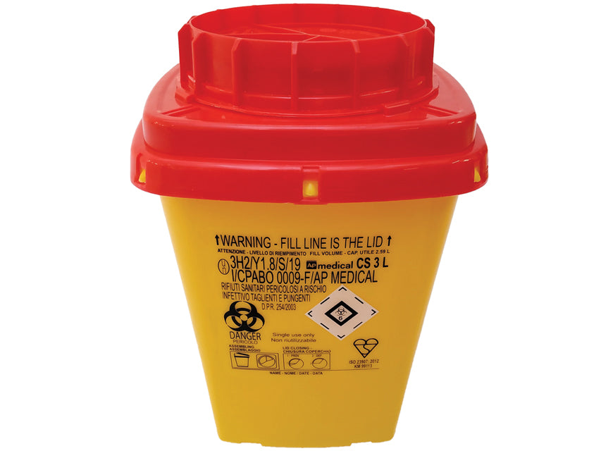 CONTENITORE RIFIUTI TAGLIENTI LINEA CS - 3 litri