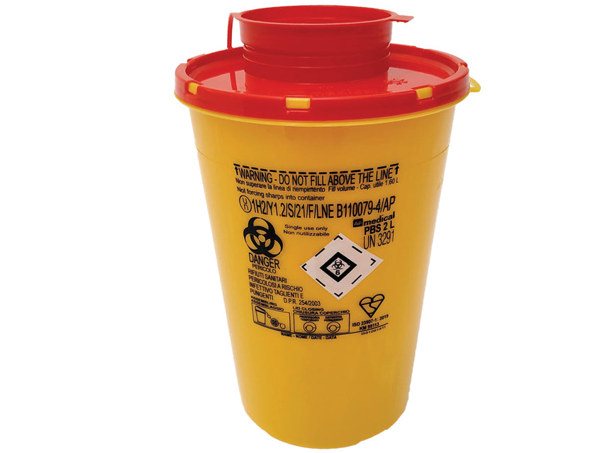 CONTENEDOR DE RESIDUOS CORTOS PBS LINEA - 2 litros