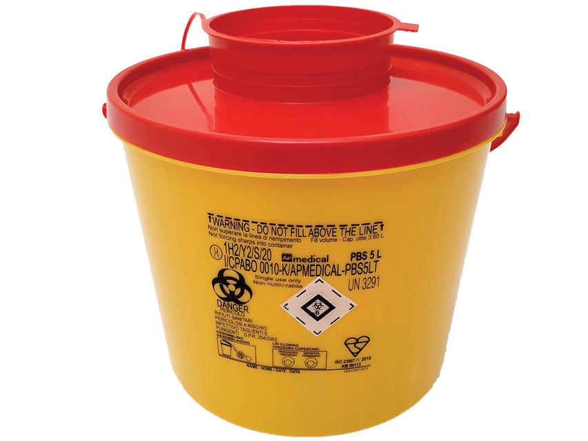 CONTENITORE RIFIUTI TAGLIENTI LINEA PBS - 5 litri