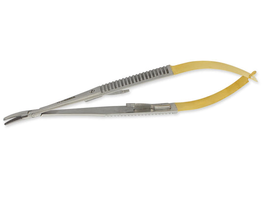 PORTA AGHI CASTROVIEJO C.T. CURVO - 21 cm - punte zigrinate