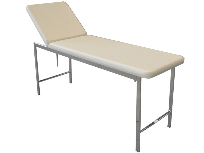 CAMA DE EXAMEN CLÁSICA - cromo - beige