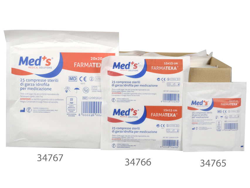 GARZA COTONE STERILE 10X10cm - buste da 25pz.