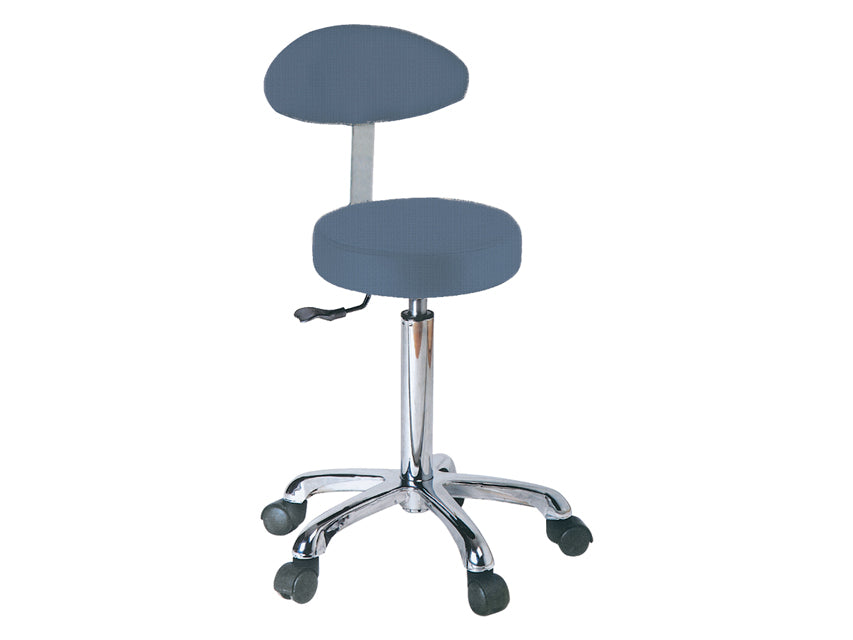 SGABELLO con schienale - blu avio