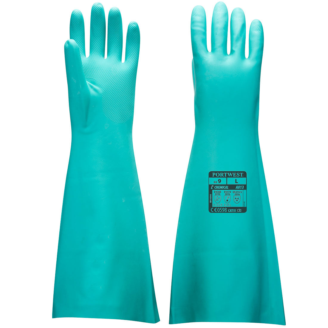 Guantes de protección de nitrilo extralargos