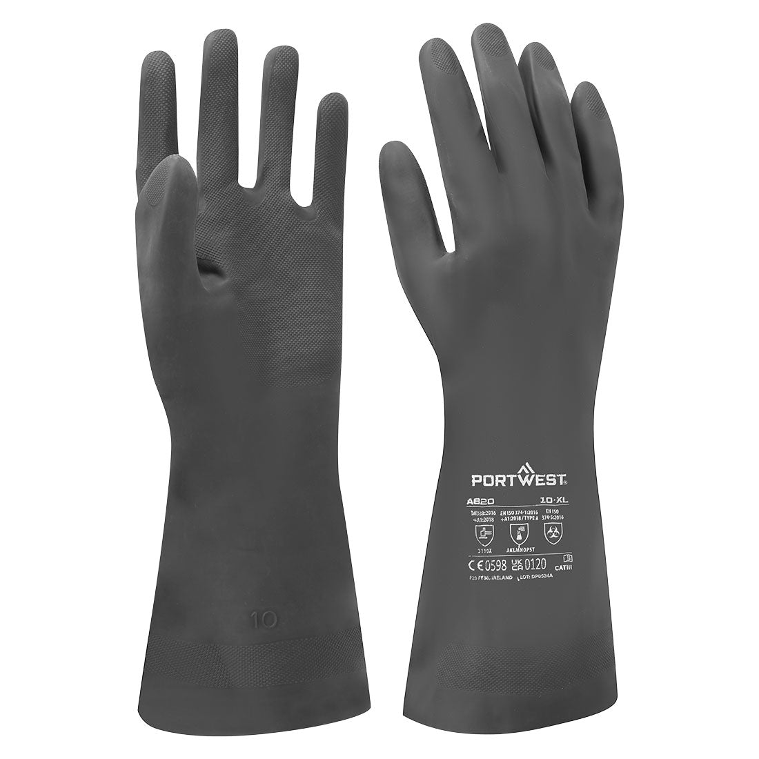 Guante químico de neopreno