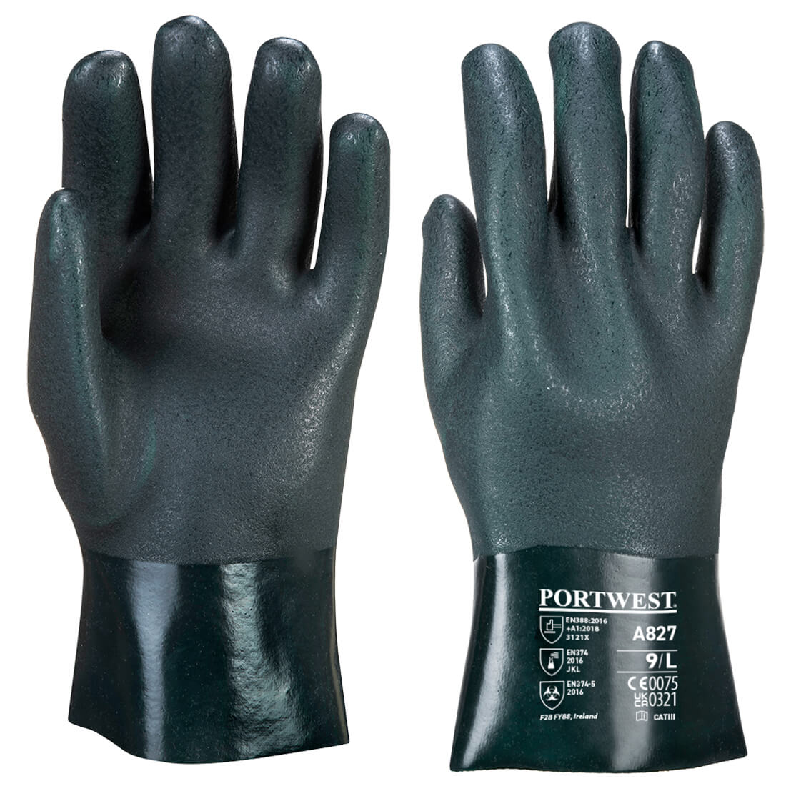 Guanto PVC a doppia armatura 27cm