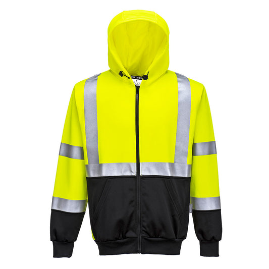 B315YBR - Sudadera bicolor con capucha Hi-Vis