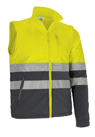 Giacca staccabile softshell bicolore Brampton