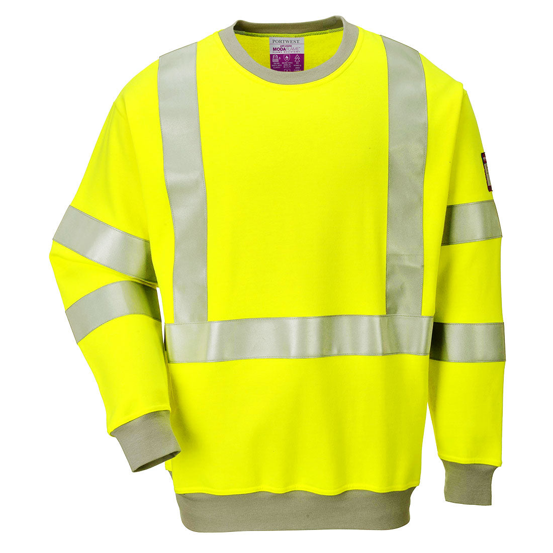 FR72YER - Sudadera de alta visibilidad antiestática FR Modaflame