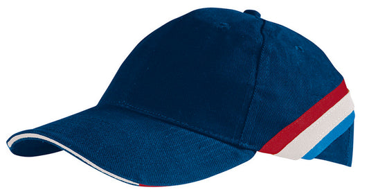 Cappellino a 6 pannelli con disegno a bandiere Furia