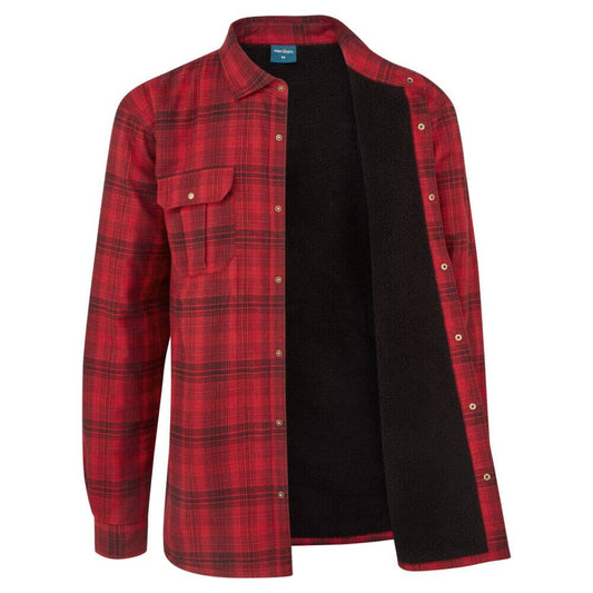 KA313RER - KA3 Camicia a quadri foderata in sherpa