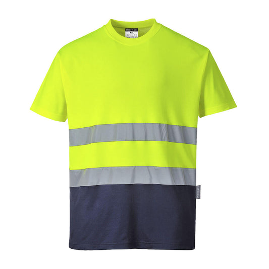 S173YNR - Camiseta Confort Alta Visibilidad Algodón Bicolor M/C