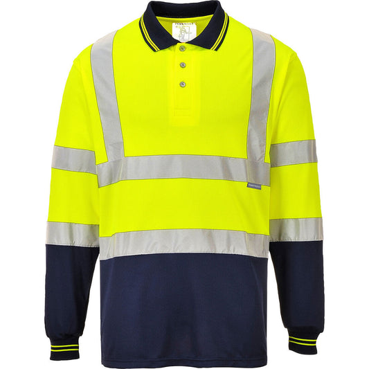 S279YNR - Polo de alta visibilidad bicolor de manga larga