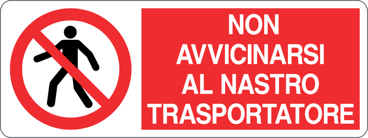 Cartello non avvicinarsi al nastro trasportatore 1375