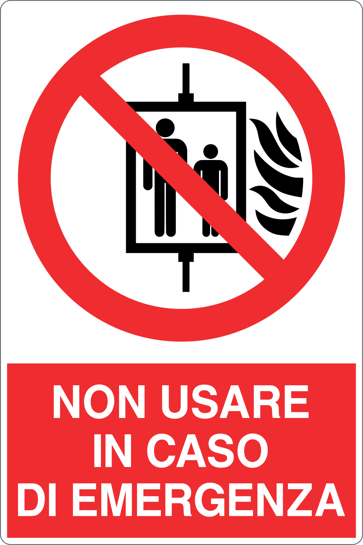 Cartello non usare in caso di emergenza 1446