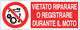 Cartello vietato riparare o registrare durante il moto 158
