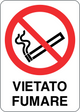 Cartello vietato fumare 1951