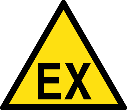 Cartello simbolo ex (atmosfera esplosiva) 2001