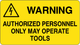 Cartello warning interventions manoeuvres or repairs may only be done 2073