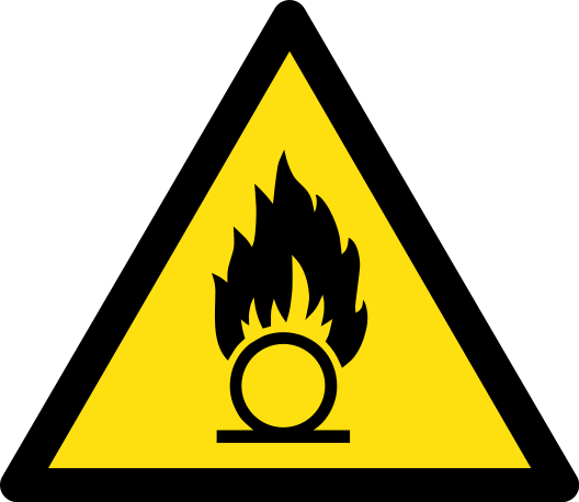 Cartello simbolo pericolo comburente 211