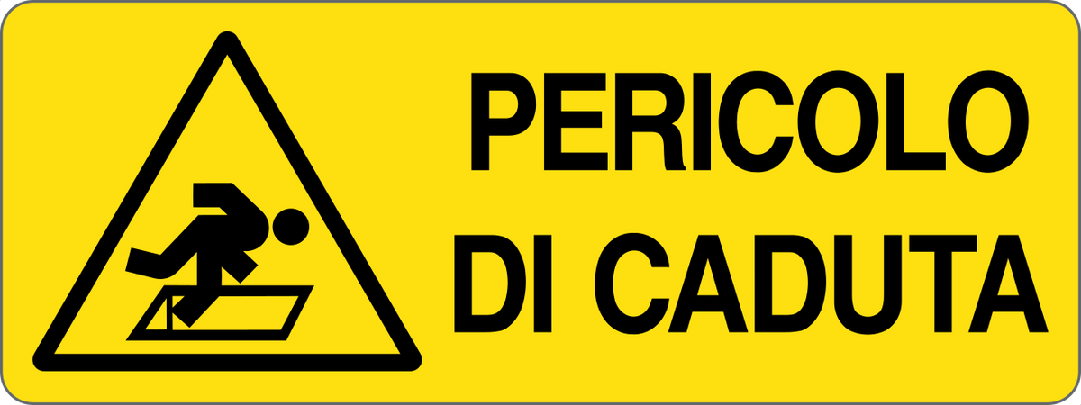 Cartello pericolo di caduta 2304