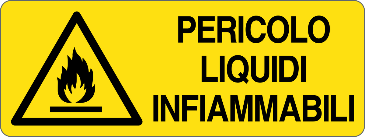 Cartello pericolo liquidi infiammabili 233