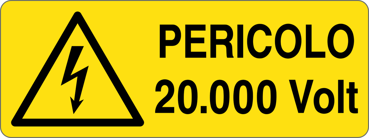 Cartello pericolo 20000 volt 2349