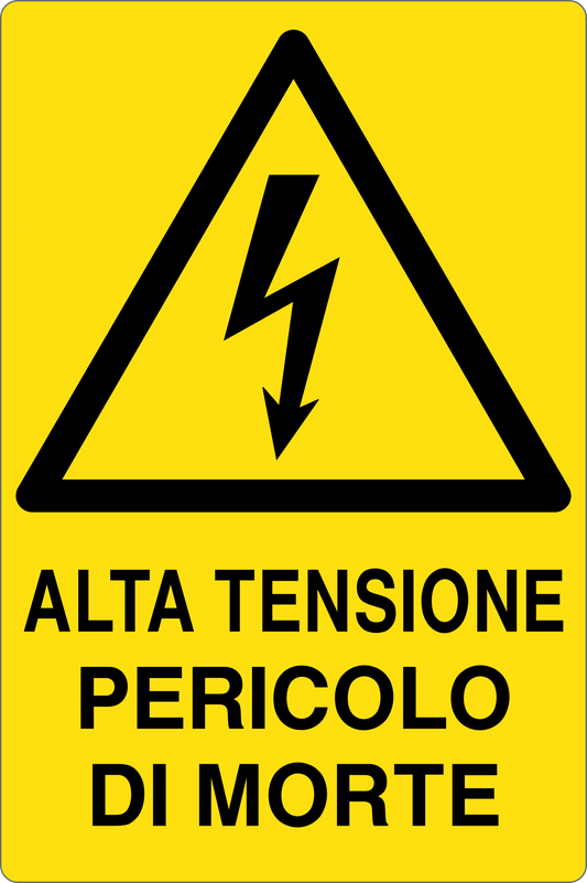 Cartello alta tensione pericolo di morte 252