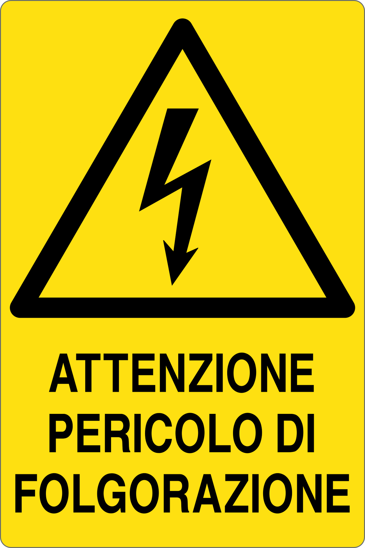 Cartello attenzione pericolo di folgorazione 262