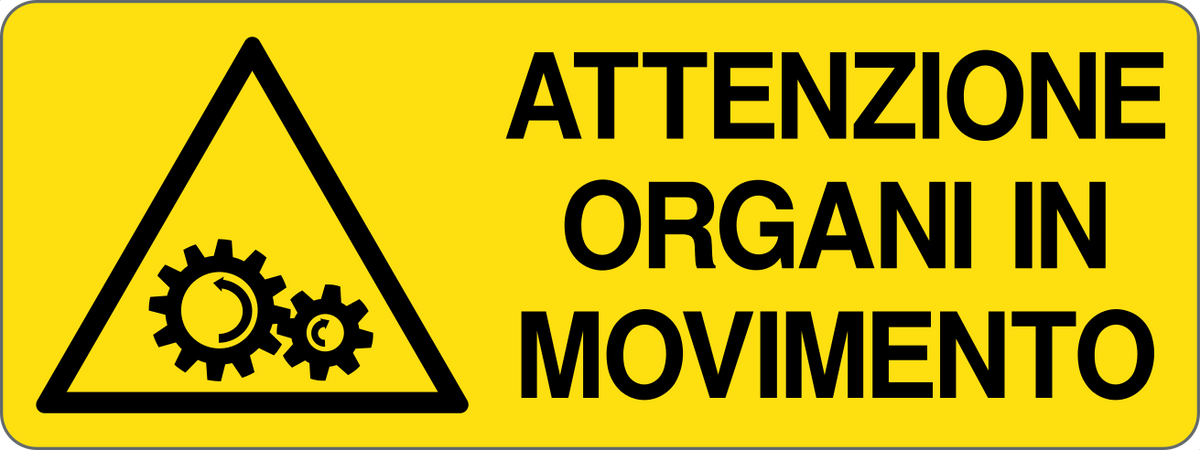 Cartello attenzione organi in movimento 270