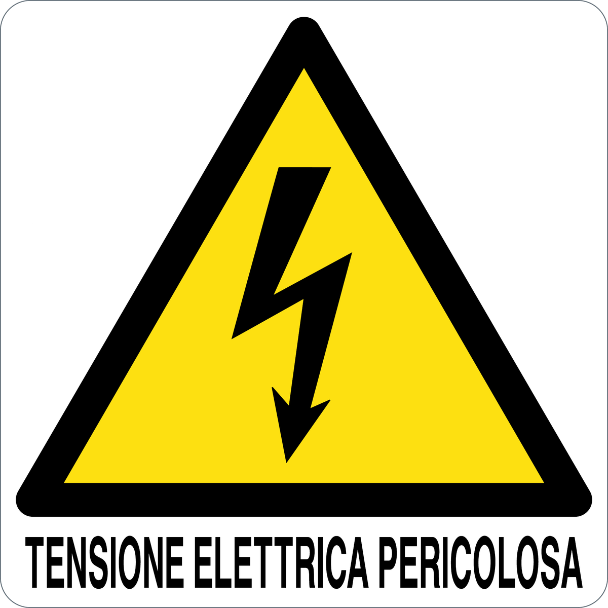 Cartello tensione elettrica pericolosa 295802