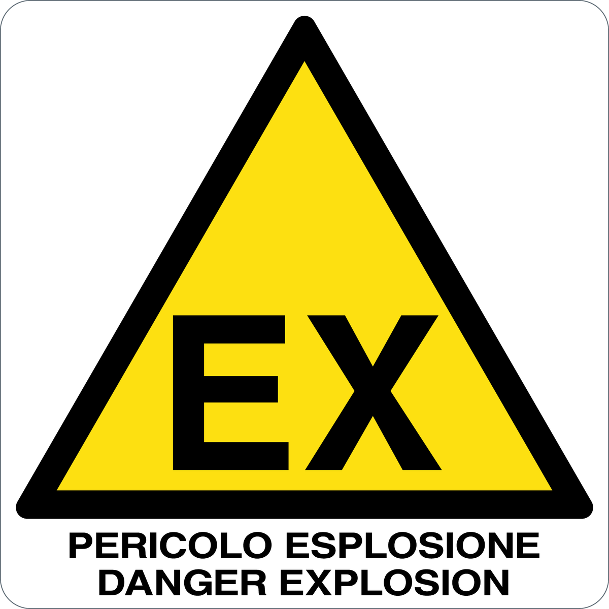 Cartello pericolo esplosione danger explosion 29791