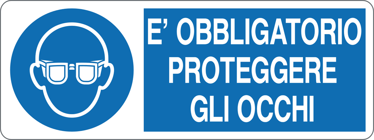 Cartello è obbligatorio proteggere gli occhi 330