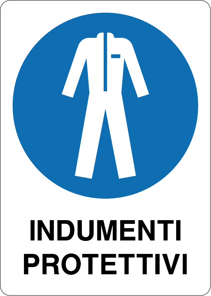Cartello indossare gli indumenti protettivi 3317