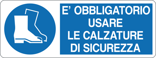 Cartello è obbligatorio usare le calzature di sicurezza 336