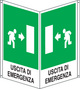 Cartello uscita di emergenza a sinistra (attacco a destra) 435