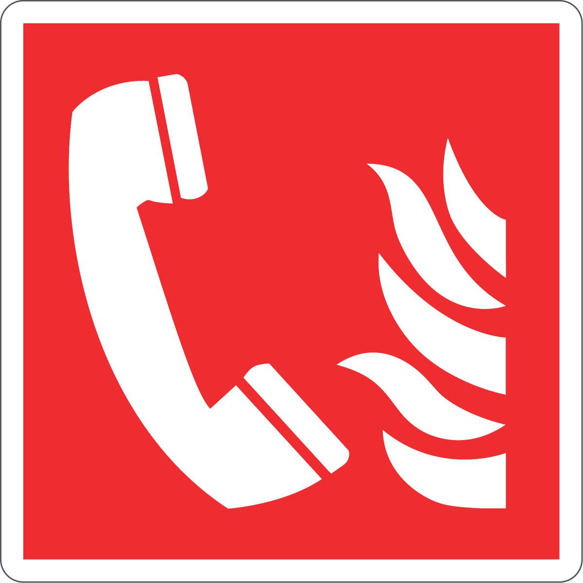 Cartello simbolo telefono antincendio 505